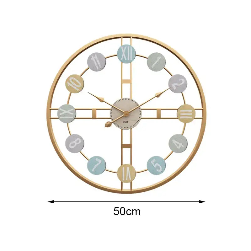 ZEGAR SCIENNY RETRO 50 CM | STARGARD SZCZECINSKI - Złoty
