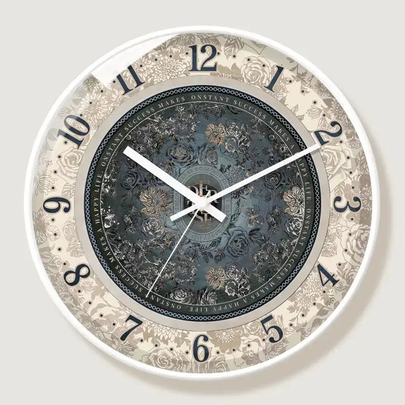 zegar ścienny szklany - Biały / 25 cm