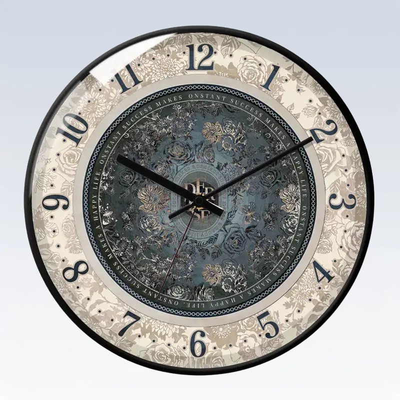 ZEGAR SCIENNY SZKLANY | LUBIN - Czarny / 20 cm - Horloges murales