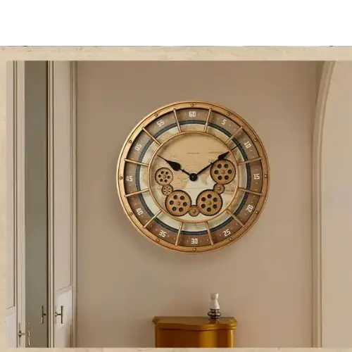 zegar ścienny w stylu retro