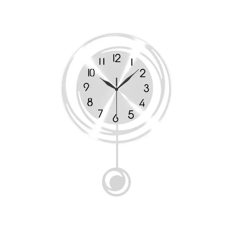 zegar ścienny wahadłowy - Srebrny