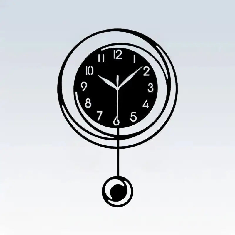 ZEGAR SCIENNY WAHADLOWY | SZCZECIN - Czarny