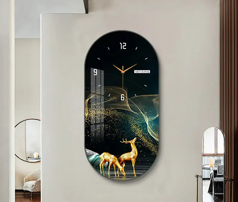 zegar ścienny z jeleniem - 1 / 30cm x 60cm