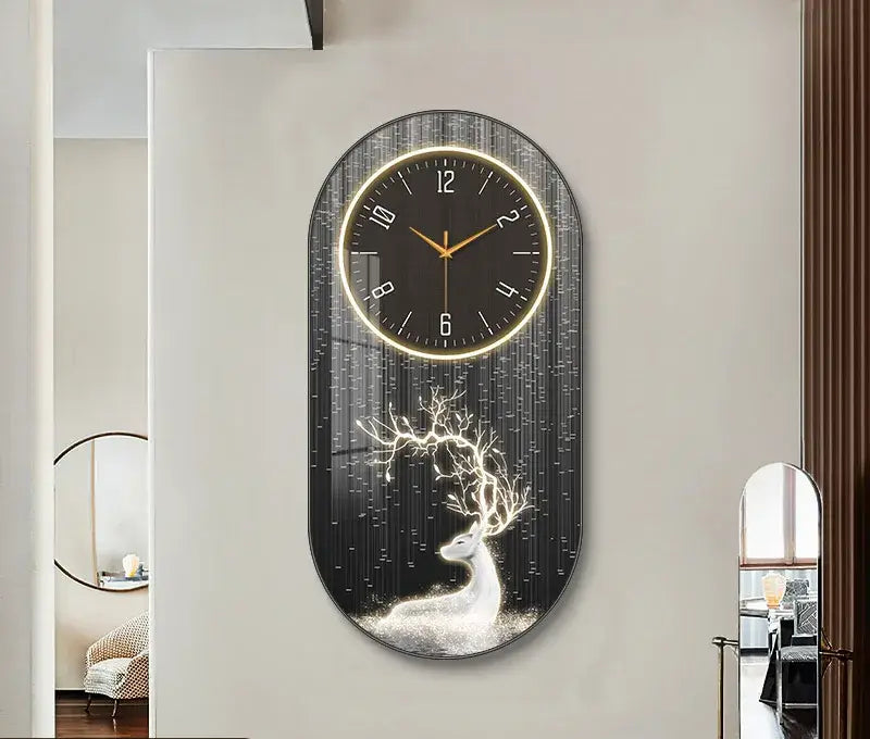 zegar ścienny z jeleniem