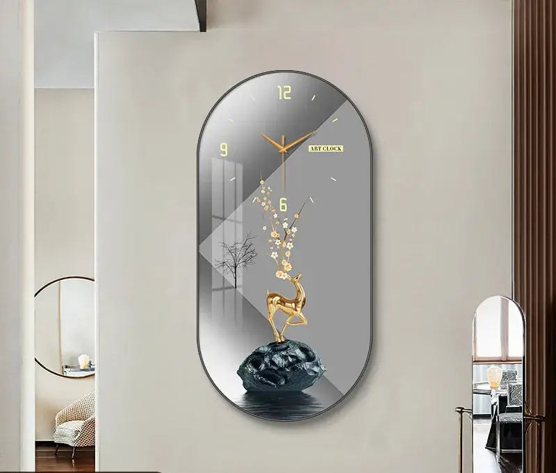 zegar ścienny z jeleniem - 3 / 30cm x 60cm