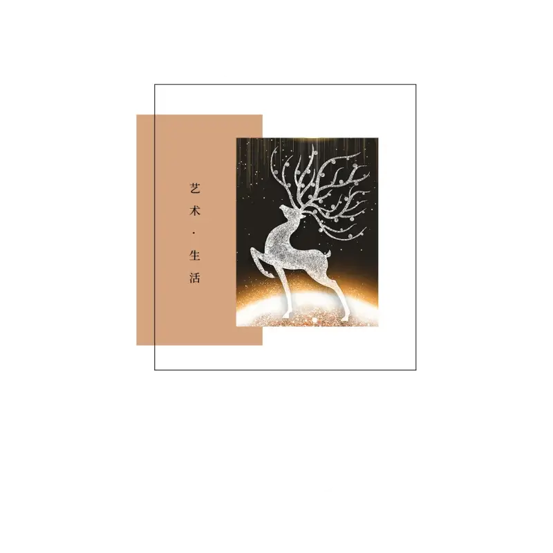 zegar ścienny z jeleniem