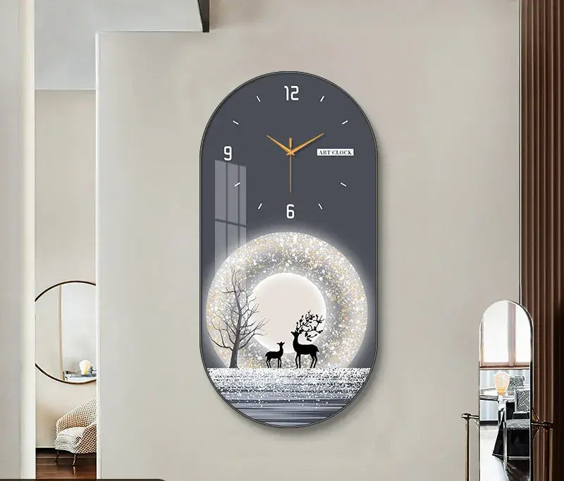 zegar ścienny z jeleniem - 5 / 30cm x 60cm