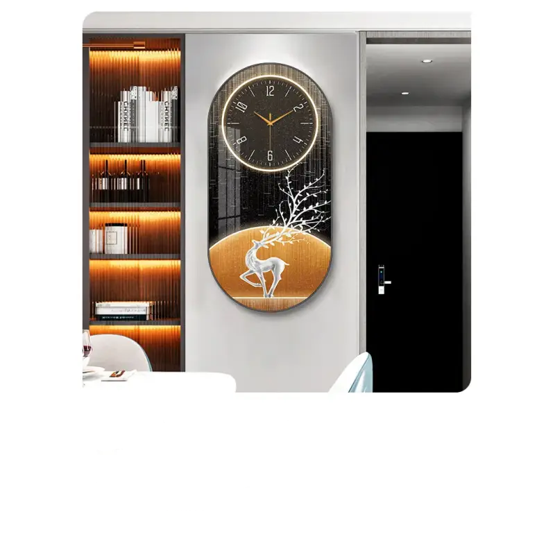 zegar ścienny z jeleniem