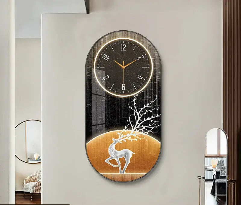 zegar ścienny z jeleniem