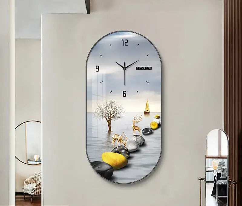 zegar ścienny z jeleniem