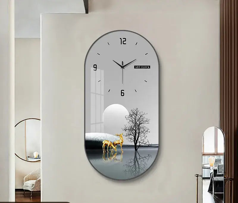 zegar ścienny z jeleniem