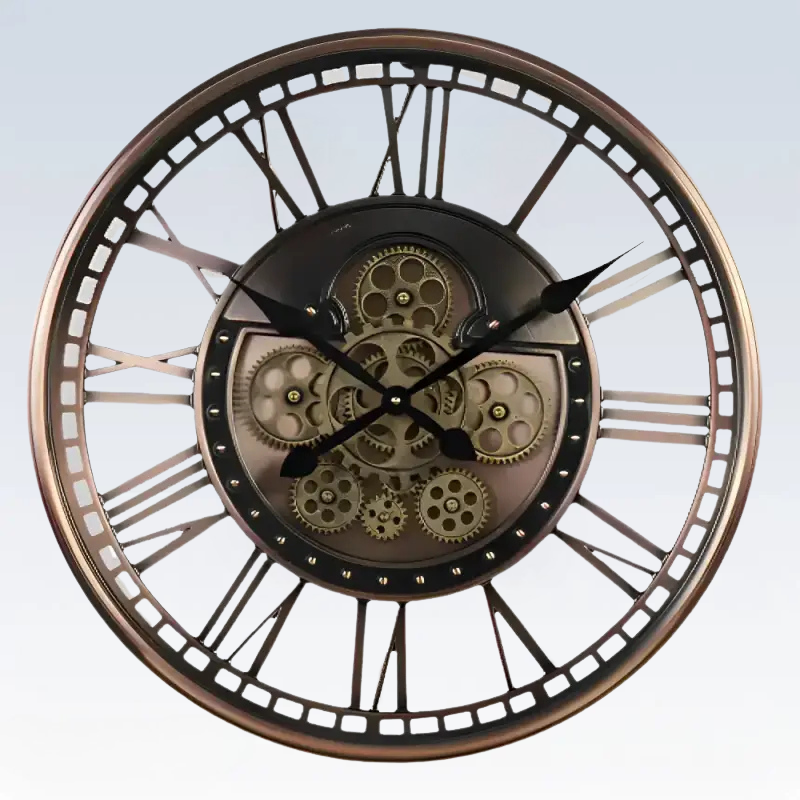 ZEGAR SCIENNY Z WIDOCZNYM MECHANIZMEM | RACIBORZ - Brąz II - Horloges murales