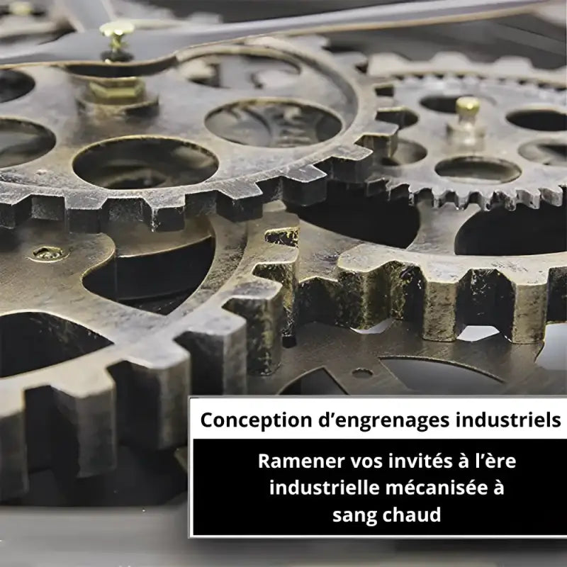 ZEGAR ŚCIENNY Z WIDOCZNYM MECHANIZMEM | RACIBÓRZ